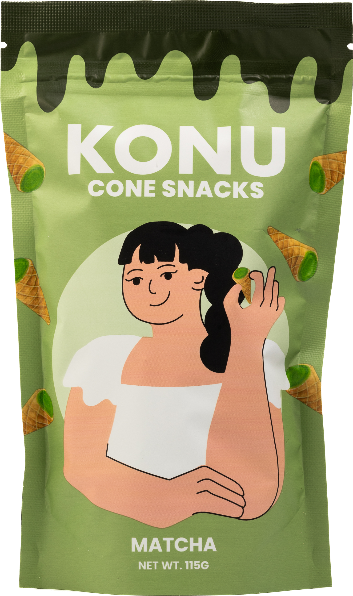 Matcha Cone Snack – Konufoods