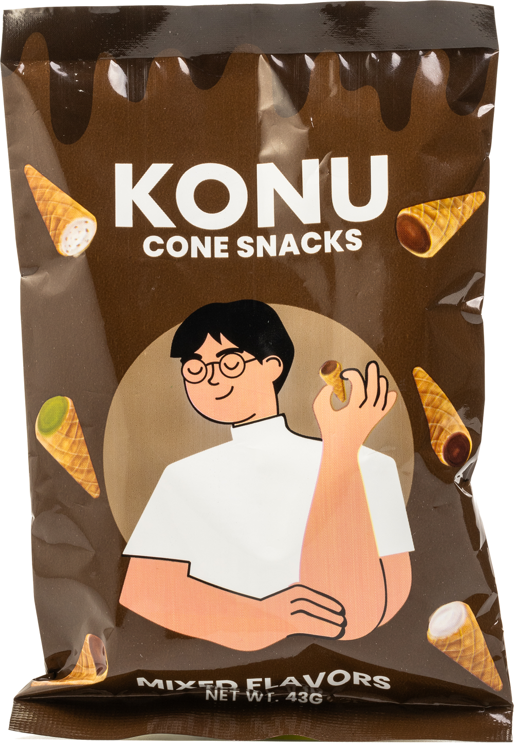 Mixed Flavors Cone Snack